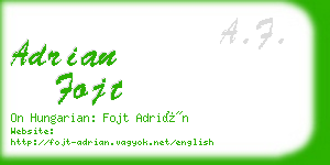 adrian fojt business card